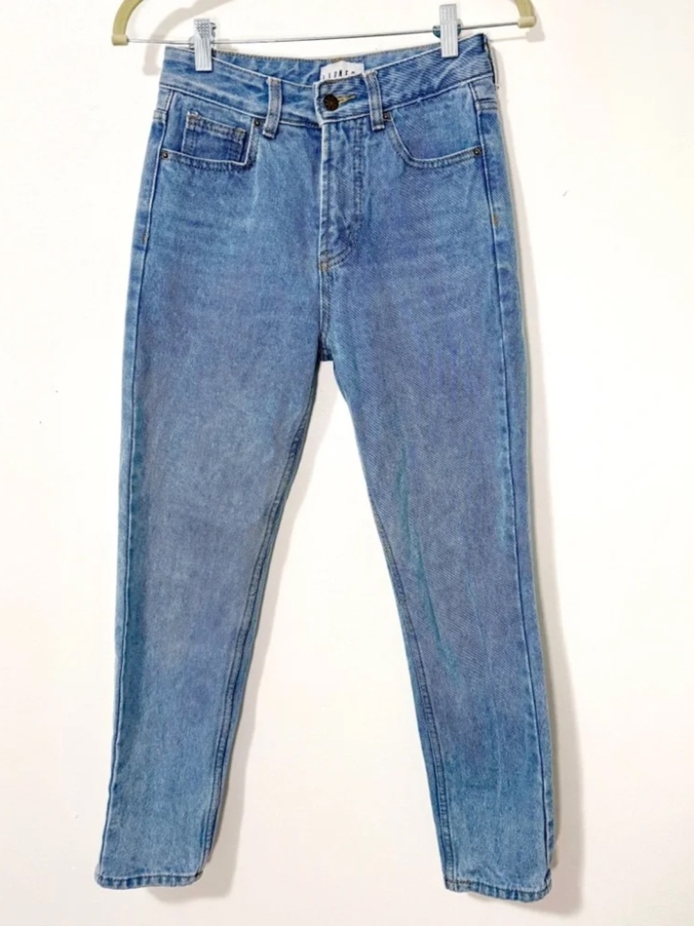 Lioness High Rise Straight Leg Jeans S Light Blue 100% Cotton